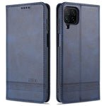 AZNS För Samsung Galaxy A12 Självabsorberande Läder Skal Stativ Plånboksfodral