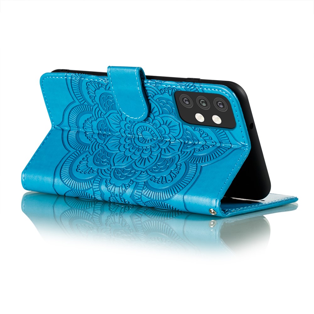 Imprint Mandala Flower Stand Leather Flip Shell for Samsung Galaxy A32 5G Case