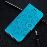 Imprint Mandala Flower Stand Leather Flip Shell for Samsung Galaxy A32 5G Case