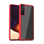 IPAKY Clear PC Back + TPU Edges Combo Protective Case for Samsung Galaxy S21+ 5G