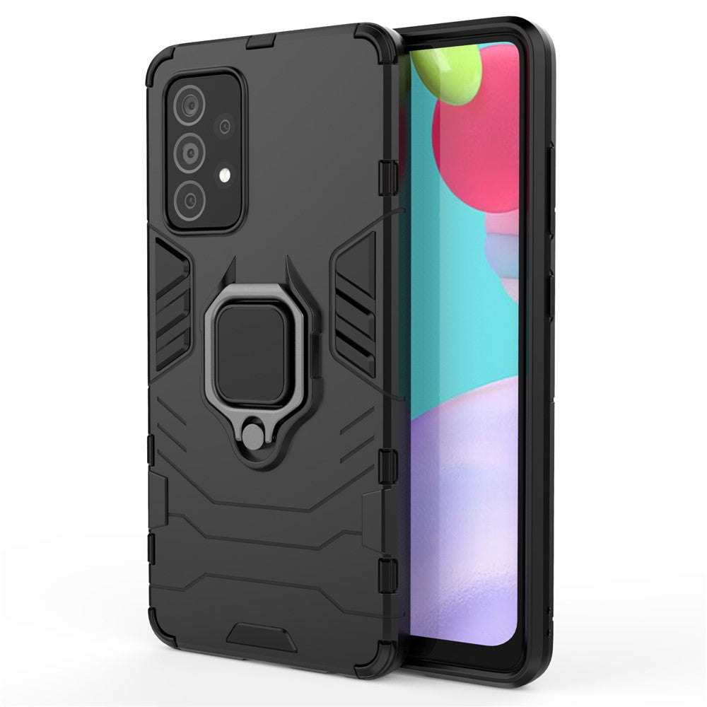 Samsung Galaxy A52 4G/5G / A52s 5G Cool Guard PC + TPU Hybrid mobilskal Stötdämpande mobilskal med Ringstöd