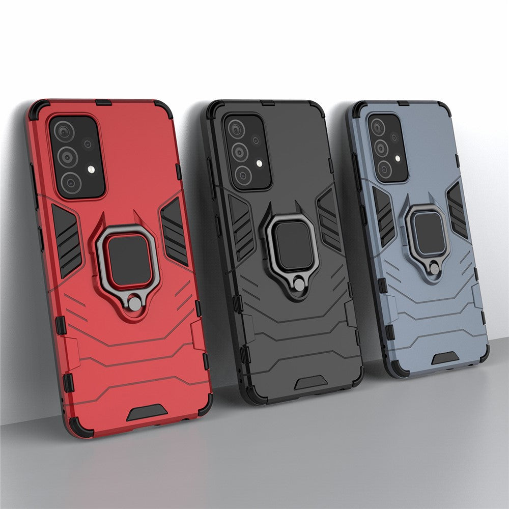 Samsung Galaxy A52 4G/5G / A52s 5G Cool Guard PC + TPU Hybrid mobilskal Stötdämpande mobilskal med Ringstöd