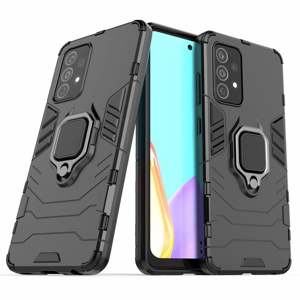 Samsung Galaxy A52 4G/5G / A52s 5G Cool Guard PC + TPU Hybrid mobilskal Stötdämpande mobilskal med Ringstöd