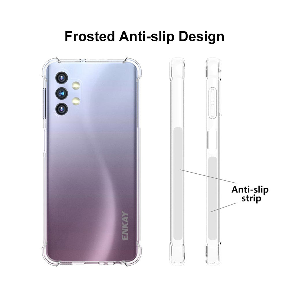 ENKAY HAT PRINCE ENK-PC095 Shockproof Four Corners Thickened Clear TPU Protective Case for Samsung Galaxy A32 5G