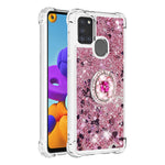 Stødsikker Quicksand Kickstand TPU Smartphone-skal til Samsung Galaxy A21s