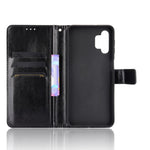 Crazy Horse Skin Leather Phone Wallet Stand Cover Shell with Lanyard for Samsung Galaxy A32 5G/M32 5G