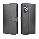 Crazy Horse Skin Leather Phone Wallet Stand Cover Shell with Lanyard for Samsung Galaxy A32 5G/M32 5G