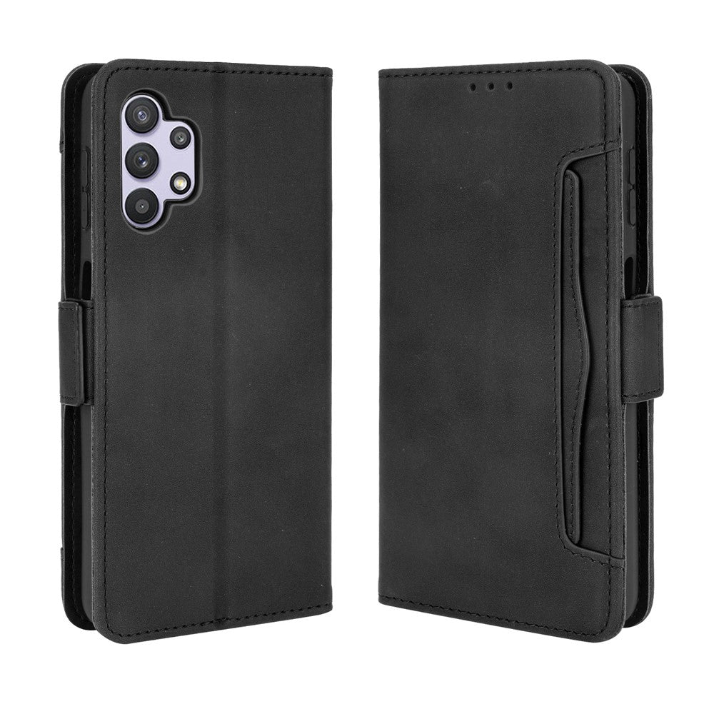Leather Phone Wallet Design Stand Feature Protective Cover Case with Multiple Card Slots for Samsung Galaxy A32 5G/M32 5G