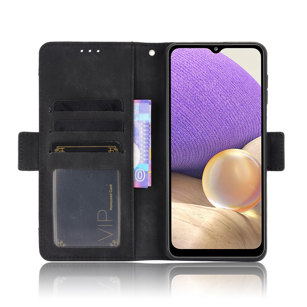 Leather Phone Wallet Design Stand Feature Protective Cover Case with Multiple Card Slots for Samsung Galaxy A32 5G/M32 5G