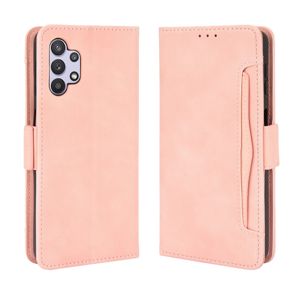 Leather Phone Wallet Design Stand Feature Protective Cover Case with Multiple Card Slots for Samsung Galaxy A32 5G/M32 5G