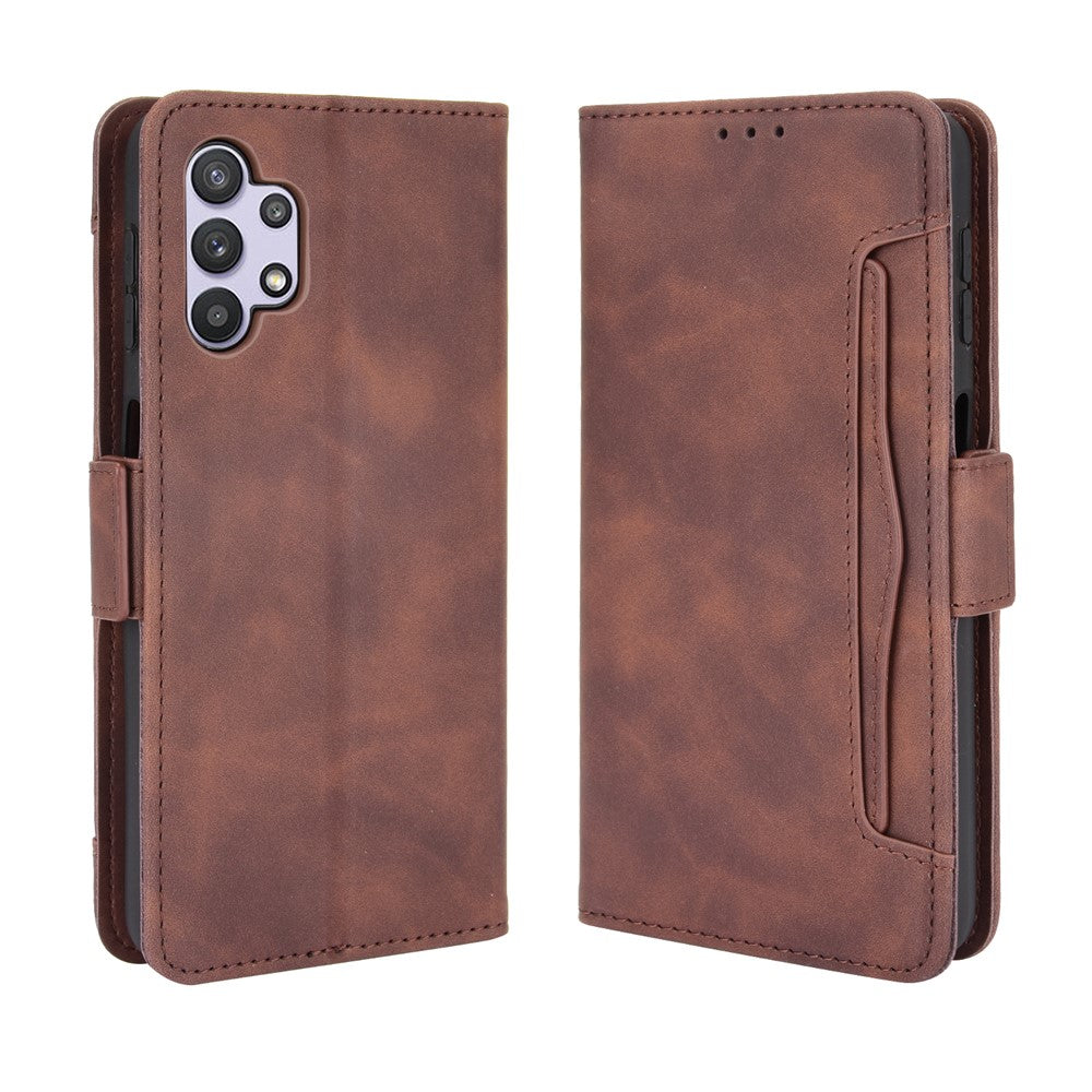 Leather Phone Wallet Design Stand Feature Protective Cover Case with Multiple Card Slots for Samsung Galaxy A32 5G/M32 5G
