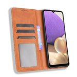 Magnetic Vintage Style Wallet Stand Phone Case Cover for Samsung Galaxy A32 5G/M32 5G