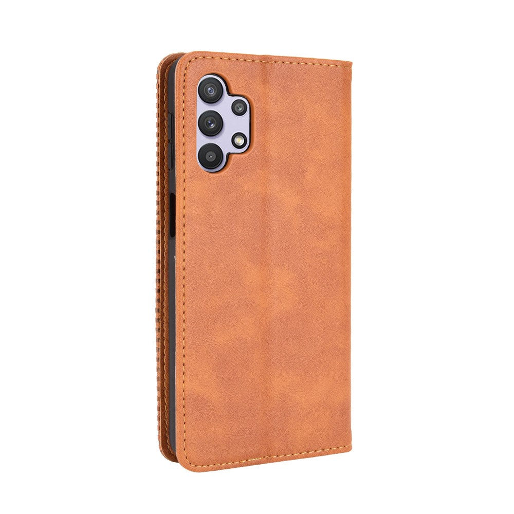Magnetic Vintage Style Wallet Stand Phone Case Cover for Samsung Galaxy A32 5G/M32 5G