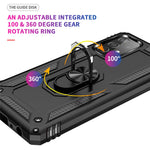 Panser Anti-fald Metal Ring Kickstand Design Hybrid PC TPU Skal til Samsung Galaxy A52 4G/5G / A52s 5G