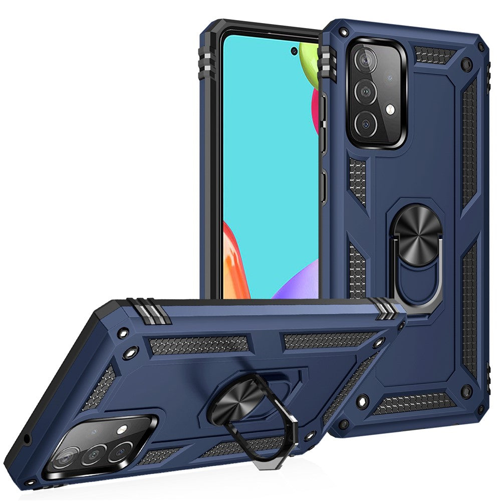 Panser Anti-fald Metal Ring Kickstand Design Hybrid PC TPU Skal til Samsung Galaxy A52 4G/5G / A52s 5G