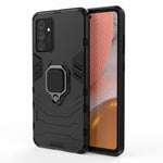 PC + TPU Combo Hybrid Cell Phone Case with Ring Holder Kickstand for Samsung Galaxy A72 5G