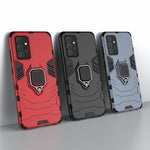 PC + TPU Combo Hybrid Cell Phone Case with Ring Holder Kickstand for Samsung Galaxy A72 5G