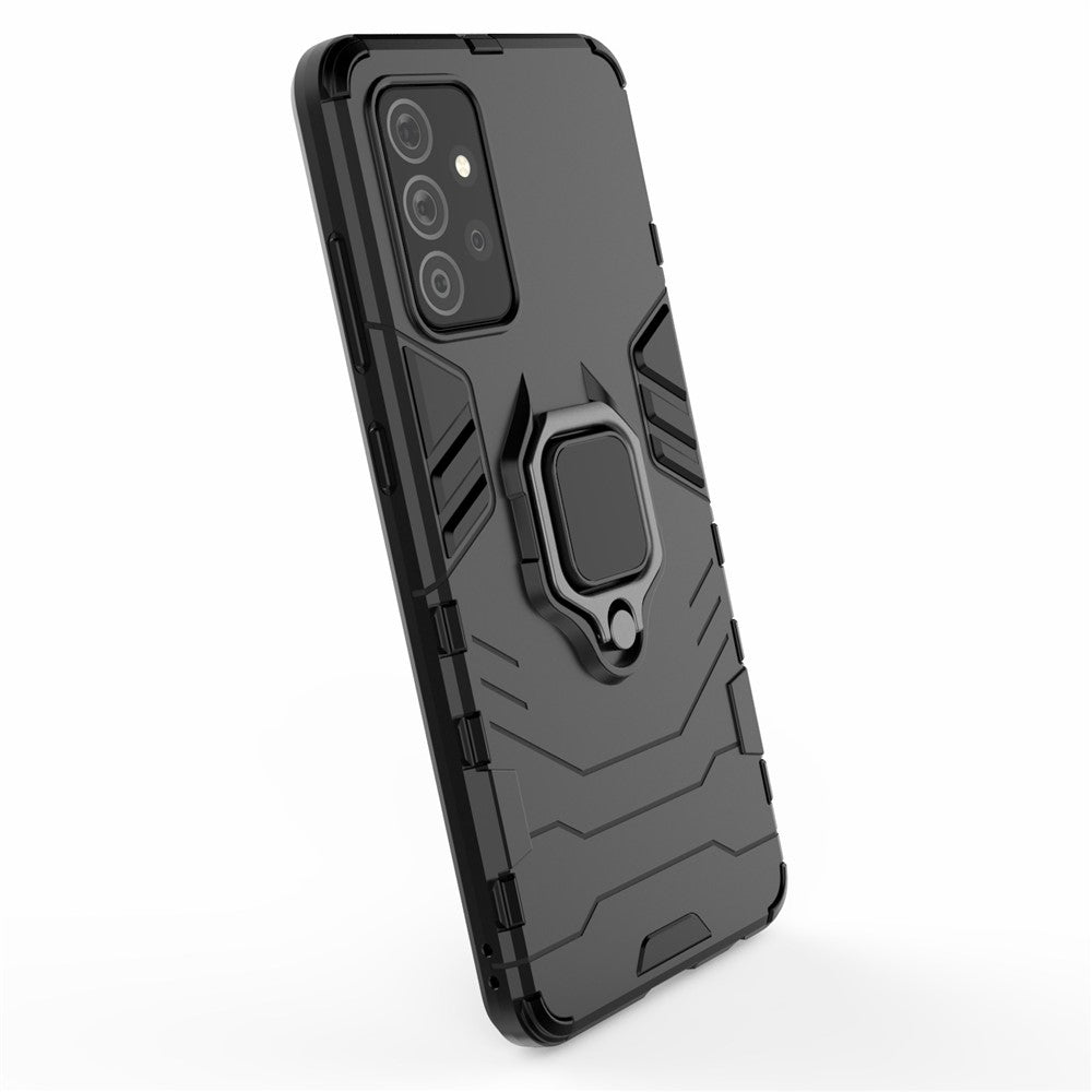 PC + TPU Combo Hybrid Cell Phone Case with Ring Holder Kickstand for Samsung Galaxy A72 5G