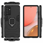 PC + TPU Combo Hybrid Cell Phone Case with Ring Holder Kickstand for Samsung Galaxy A72 5G
