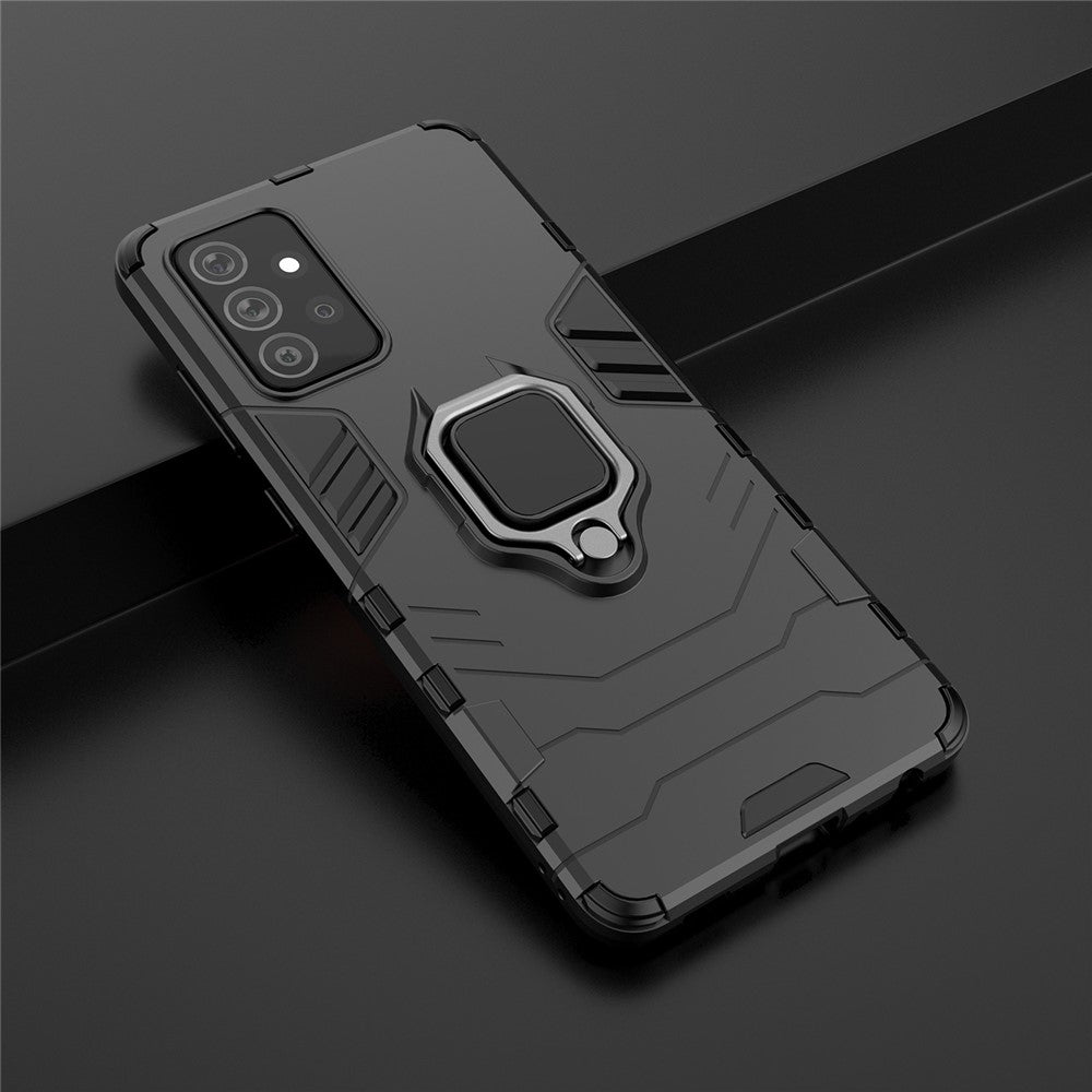 PC + TPU Combo Hybrid Cell Phone Case with Ring Holder Kickstand for Samsung Galaxy A72 5G