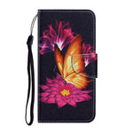 Pattern Printing TPU + PU Leather Wallet Stand Phone Case with Lanyard for Samsung Galaxy S21 4G/5G