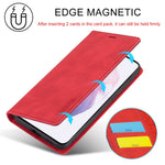 LC.IMEEKE Strong Auto-absorbed Magnetic Edge Business Style Leather Phone Cover for Samsung Galaxy S21 4G/5G