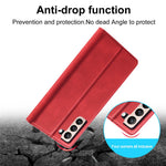 LC.IMEEKE Strong Auto-absorbed Magnetic Edge Business Style Leather Phone Cover for Samsung Galaxy S21 4G/5G