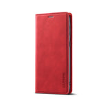 LC.IMEEKE Strong Auto-absorbed Magnetic Edge Business Style Leather Phone Cover for Samsung Galaxy S21 4G/5G