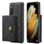 JEEHOOD Magnetisk Pung Design Aftageligt 2-i-1 Læderbelagt TPU Cover til Samsung Galaxy S21 4G/5G
