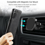 JEEHOOD Magnetisk Pung Design Aftageligt 2-i-1 Læderbelagt TPU Cover til Samsung Galaxy S21 4G/5G
