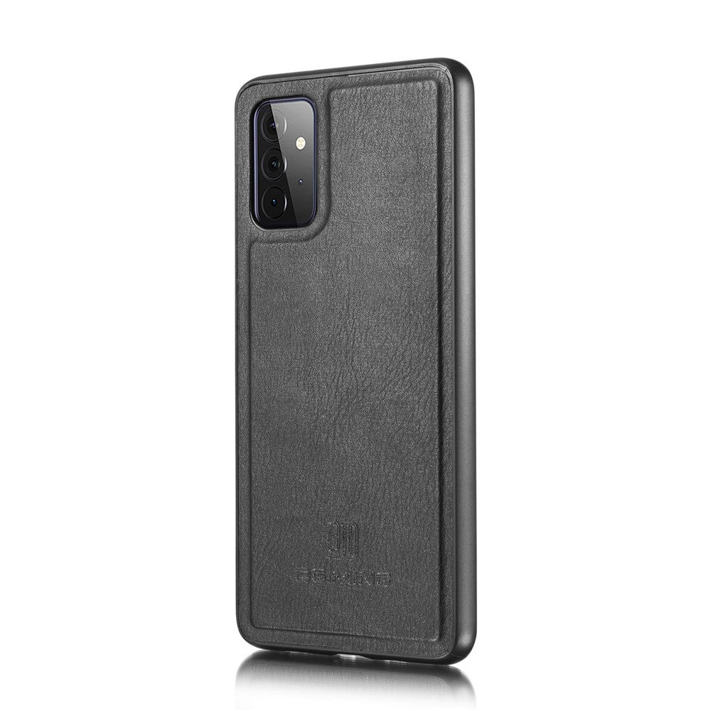 DG.MING Cover for Samsung Galaxy A72 5G / A72 4G Detachable 2-in-1 Anti-scratch Split Leather Wallet Shell + PC Back Case