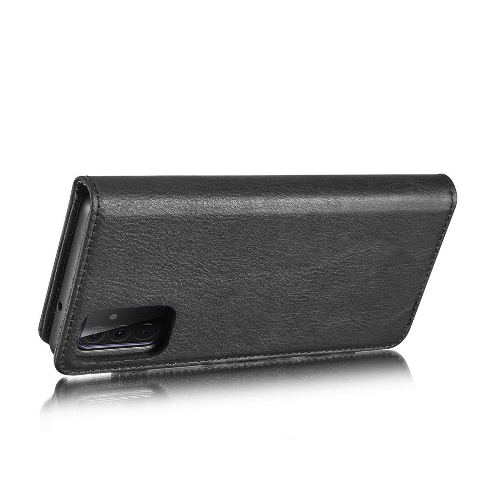 DG.MING Cover for Samsung Galaxy A72 5G / A72 4G Detachable 2-in-1 Anti-scratch Split Leather Wallet Shell + PC Back Case
