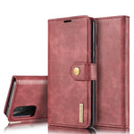 DG.MING Cover for Samsung Galaxy A72 5G / A72 4G Detachable 2-in-1 Anti-scratch Split Leather Wallet Shell + PC Back Case
