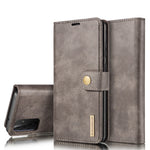 DG.MING Cover for Samsung Galaxy A72 5G / A72 4G Detachable 2-in-1 Anti-scratch Split Leather Wallet Shell + PC Back Case