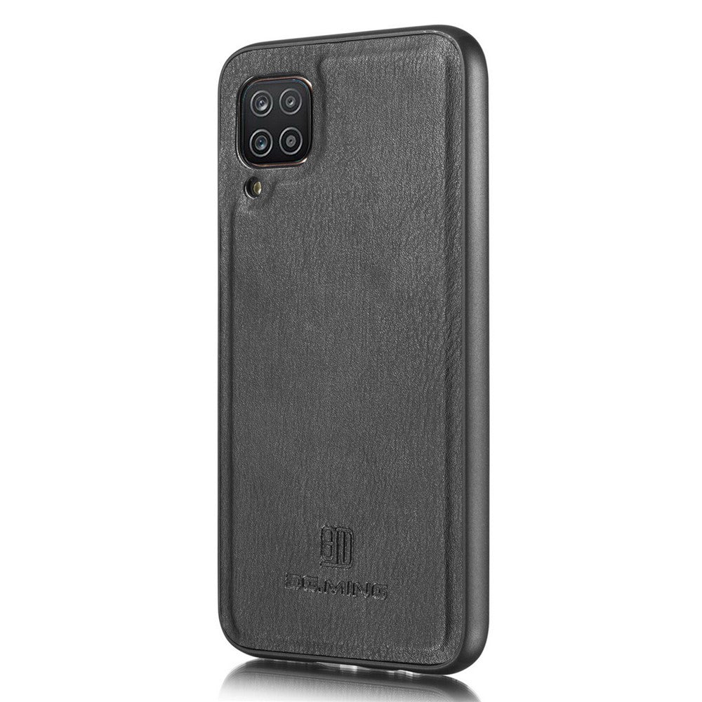 DG.MING Skal till Samsung Galaxy A12 Avtagbart 2-i-1 Reptåligt Plånboksskal i Splitläder + PC-bakstycke