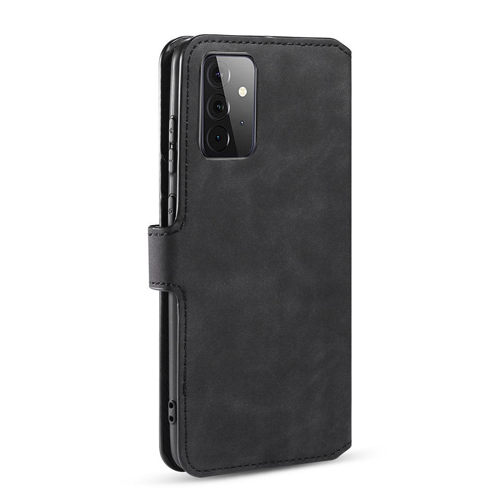 DG.MING För Samsung Galaxy A72 5G / A72 4G Stötsäkert mobilskal Retro Läder Plånboksfodral Flipfodral