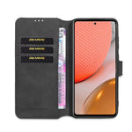 DG.MING För Samsung Galaxy A72 5G / A72 4G Stötsäkert mobilskal Retro Läder Plånboksfodral Flipfodral