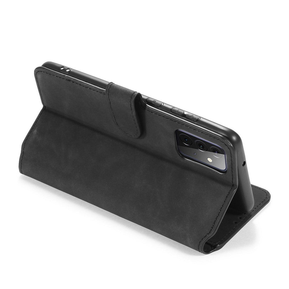 DG.MING För Samsung Galaxy A72 5G / A72 4G Stötsäkert mobilskal Retro Läder Plånboksfodral Flipfodral