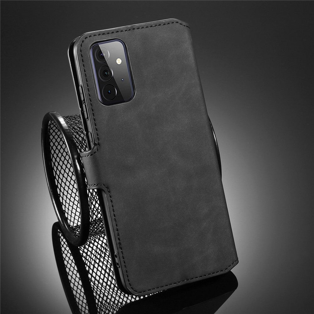 DG.MING För Samsung Galaxy A72 5G / A72 4G Stötsäkert mobilskal Retro Läder Plånboksfodral Flipfodral