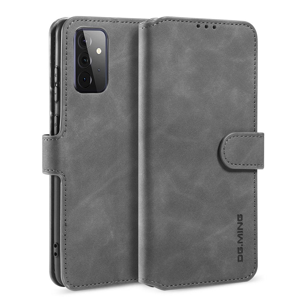 DG.MING För Samsung Galaxy A72 5G / A72 4G Stötsäkert mobilskal Retro Läder Plånboksfodral Flipfodral