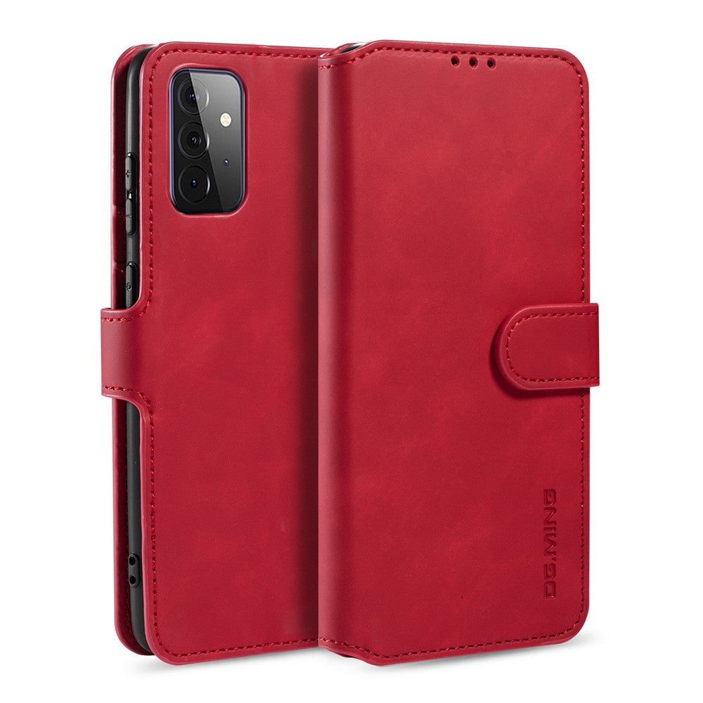 DG.MING För Samsung Galaxy A72 5G / A72 4G Stötsäkert mobilskal Retro Läder Plånboksfodral Flipfodral