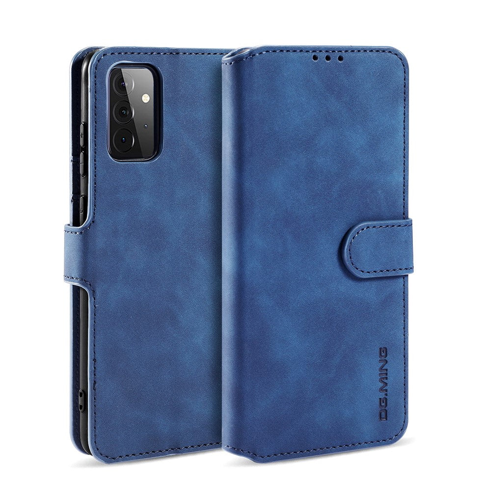 DG.MING För Samsung Galaxy A72 5G / A72 4G Stötsäkert mobilskal Retro Läder Plånboksfodral Flipfodral