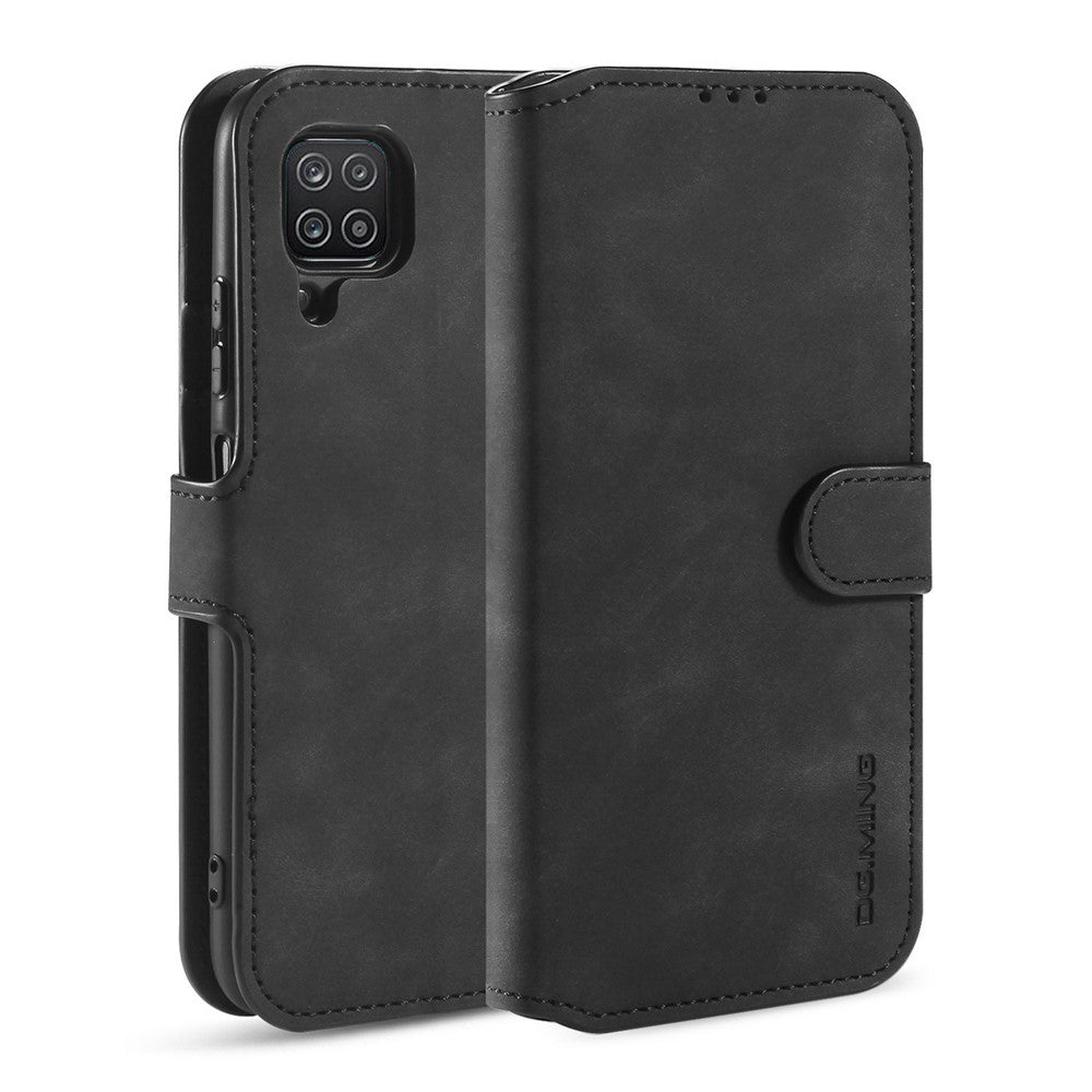DG.MING Retro Style för Samsung Galaxy A12 Läderfodral Plånboksfodral