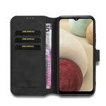 DG.MING Retro Style för Samsung Galaxy A12 Läderfodral Plånboksfodral