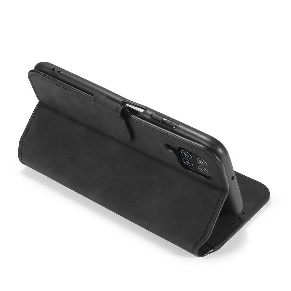 DG.MING Retro Style för Samsung Galaxy A12 Läderfodral Plånboksfodral