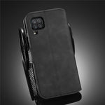 DG.MING Retro Style för Samsung Galaxy A12 Läderfodral Plånboksfodral