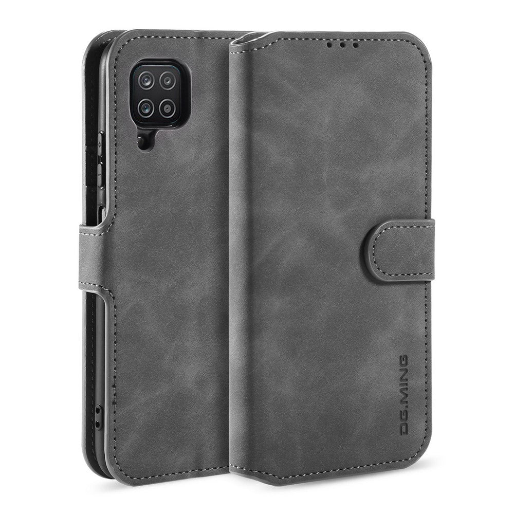 DG.MING Retro Style för Samsung Galaxy A12 Läderfodral Plånboksfodral