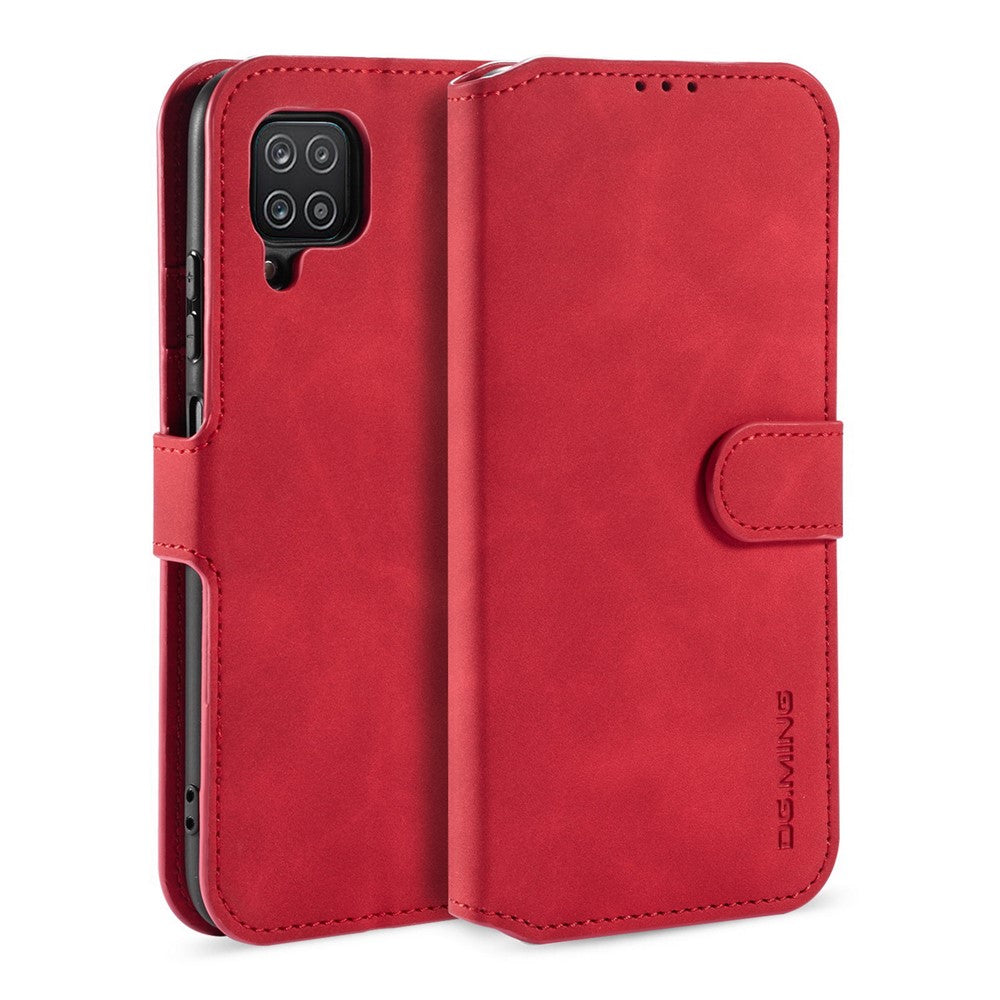 DG.MING Retro Style för Samsung Galaxy A12 Läderfodral Plånboksfodral