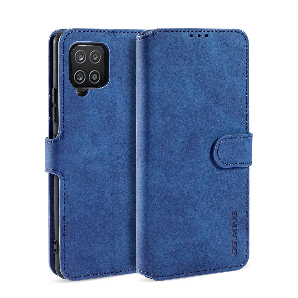 DG.MING Retro Style för Samsung Galaxy A12 Läderfodral Plånboksfodral