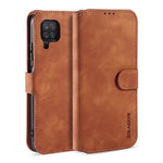 DG.MING Retro Style för Samsung Galaxy A12 Läderfodral Plånboksfodral